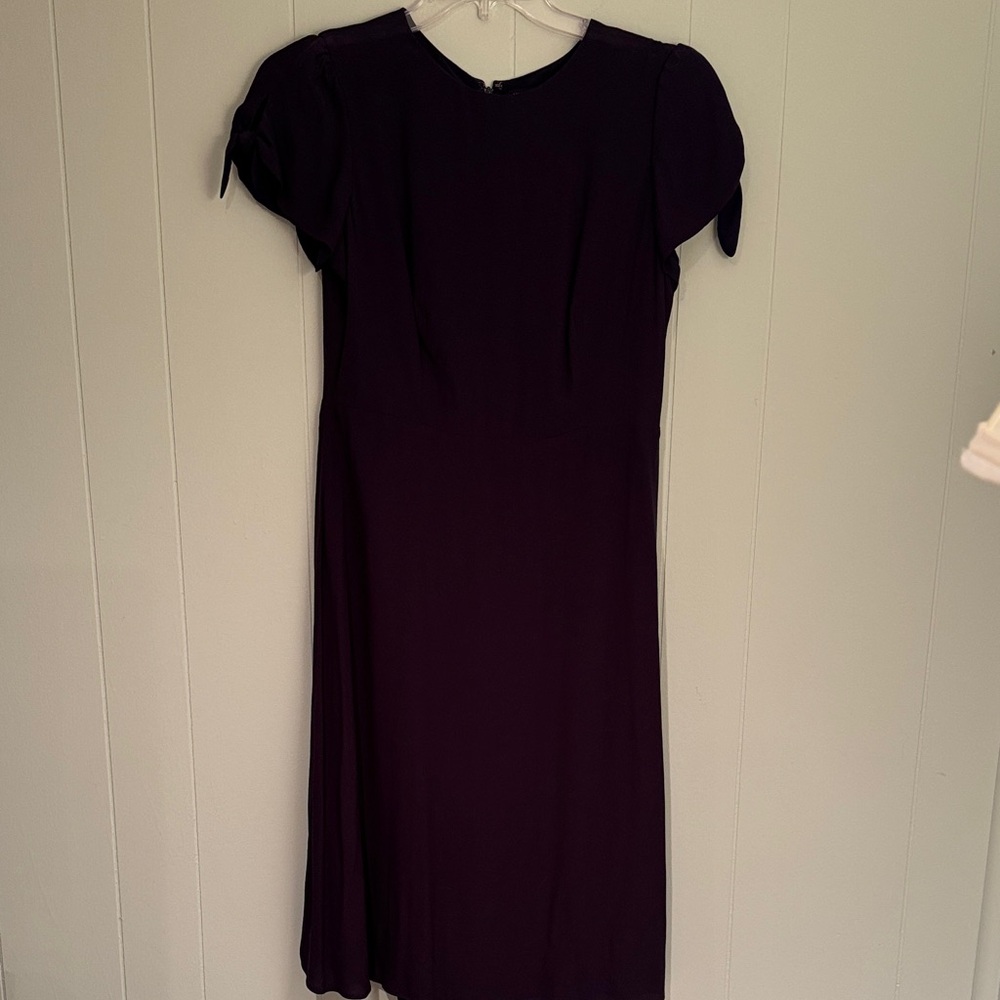 Ann Taylor Navy Short Sleeve Midi Dress